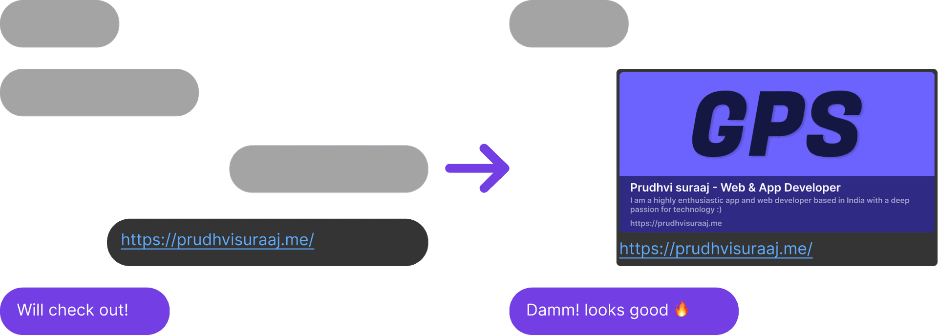 before and after image of using metadata